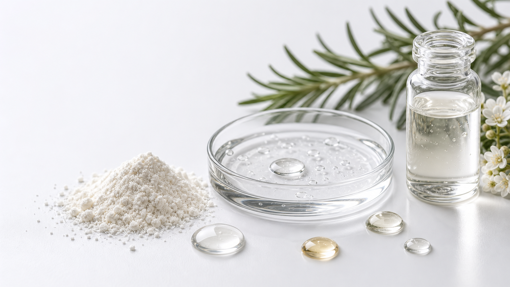 Peptides and botanical scalp support illustration